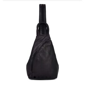 We The Free Black Leather Shoulder Bag